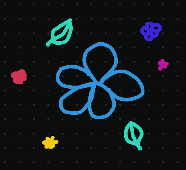 Flower drawing example
